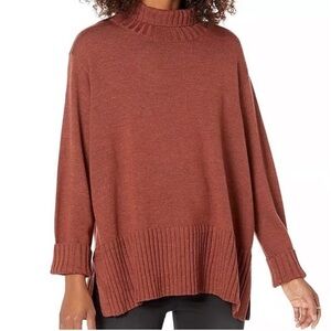 Eileen Fisher Wool Turtleneck Sweater in Spice Sz Medium